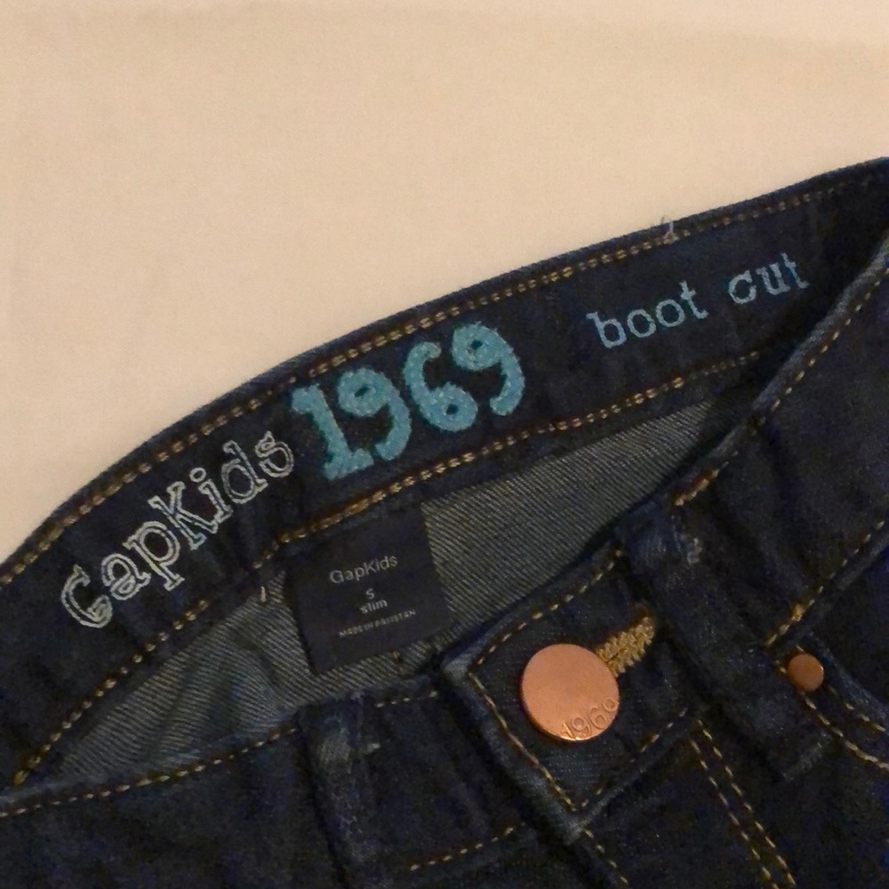 Gap Kids Girls Dark Wash Boot Cut Jeans 5 Slim